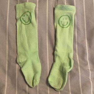 Fabletics Light Green Smiley Socks